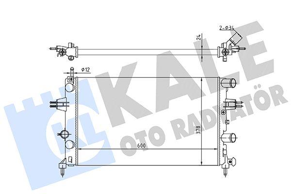 Kale 363555 Motor Water Radiator Opel Astra G/Classic 1.2-1.4 98-10 with A/C — Radiators & Fans