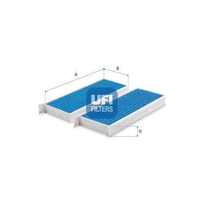 Ufi 34.254.00 Cabin Air Filter with Carbon Peugeot 308 II/Sw 1.2 VTi-1.2 THP-1.6 HDi 13- — Air & Cabin Filters