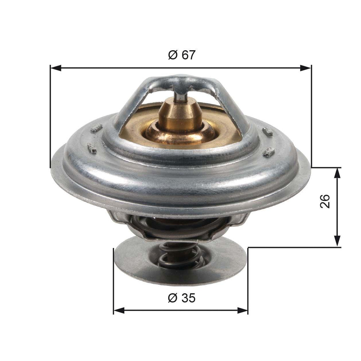 Gates TH13287G1 Thermostat VW Crafter/Transporter T4/LT35 2.5 TDI 87°C — Water Pump & Thermostat