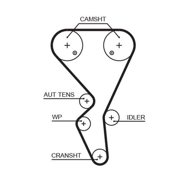 GATES 5581XS Timing Belt - Durable 134 Teeth for 1.6 16V Engines — Belts