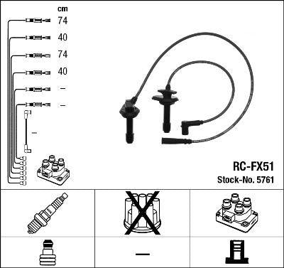 NGK 5761 Spark Plug Wire Set Subaru Forester Sf 2.0 T 98-01 — Coils & Plugs