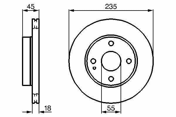 BOSCH 0986478241 Front Brake Discs — Brake Rotors & Drums