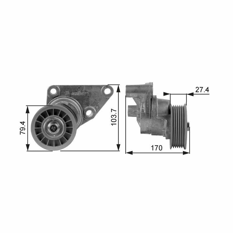 GATES T38158 Trigger Tensioner Bearing - Compatible with Chevrolet Tahoe 4.8 V8 & 5.3 V8 — Pulleys & Tensioners