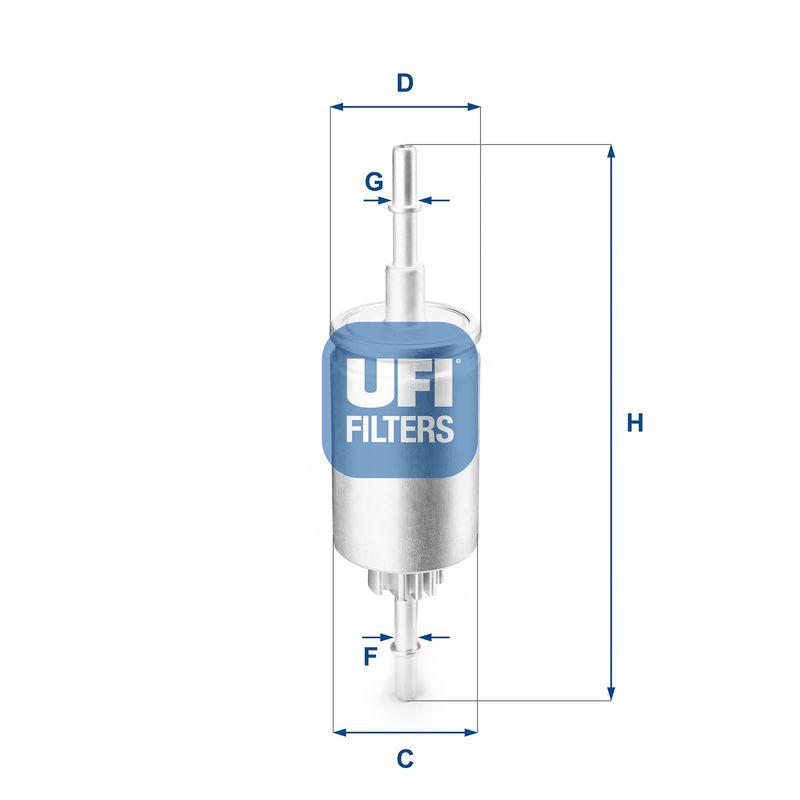 Ufi 31.844.00 Fuel Filter (Ford Fiesta 1.4 / 1.6 Bnz 02 / Fiesta V-Fusion / Mazda 2 Series) — Fuel Delivery