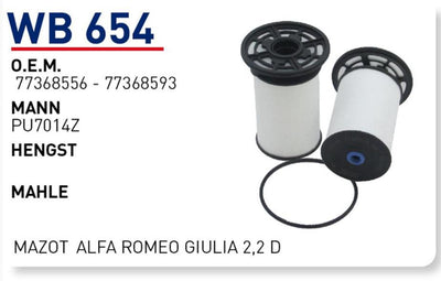 Wunder Fiat Ducato 2.3 Diesel Filter — Fuel Delivery