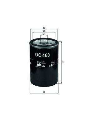Mahle OC460 Oil Filter Discovery 3 L319 4.0 V6 04-09 Jaguar XF I X250 08-15 XJ X350 X358 03-09 — Oil Filters