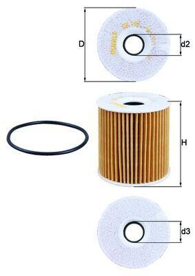 Mahle OX149D Oil Filter Volvo C70/S40/V40/S60/S70/S80/V70/XC70/XC90 97-05 — Oil Filters