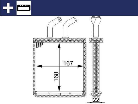 Mahle AH55000S Heater Core Kia Rio 2000-2005 — Heater & Blower