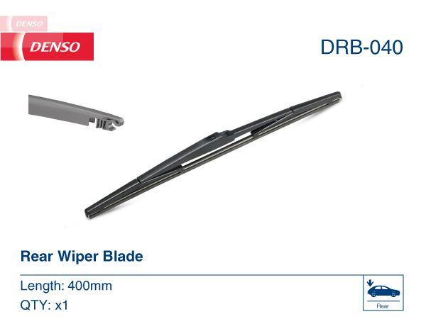 Denso DRB-040 Wiper Rear Single-(400mm / 16Inc)-(Toyota Corolla-Verso 04 / /) — Wipers