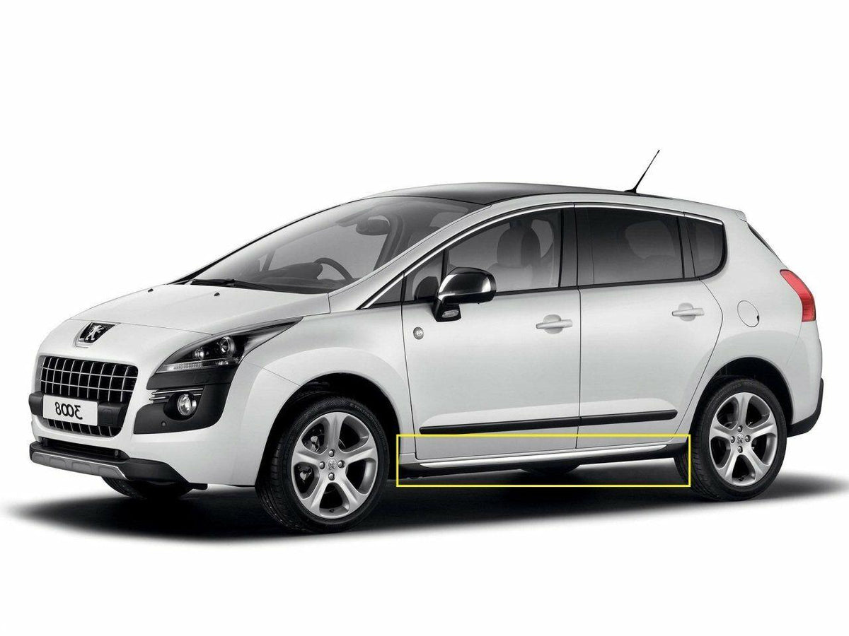 Peugeot 3008 Left Sill Plastic with Chrome Trim — Glass & Trim