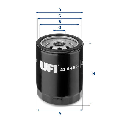 Ufi 23.445.00 Oil Filter Tempra Tipo Alfa Romeo 145 146 147 155 156 1.4-1.9 TD 98 — Oil Filters
