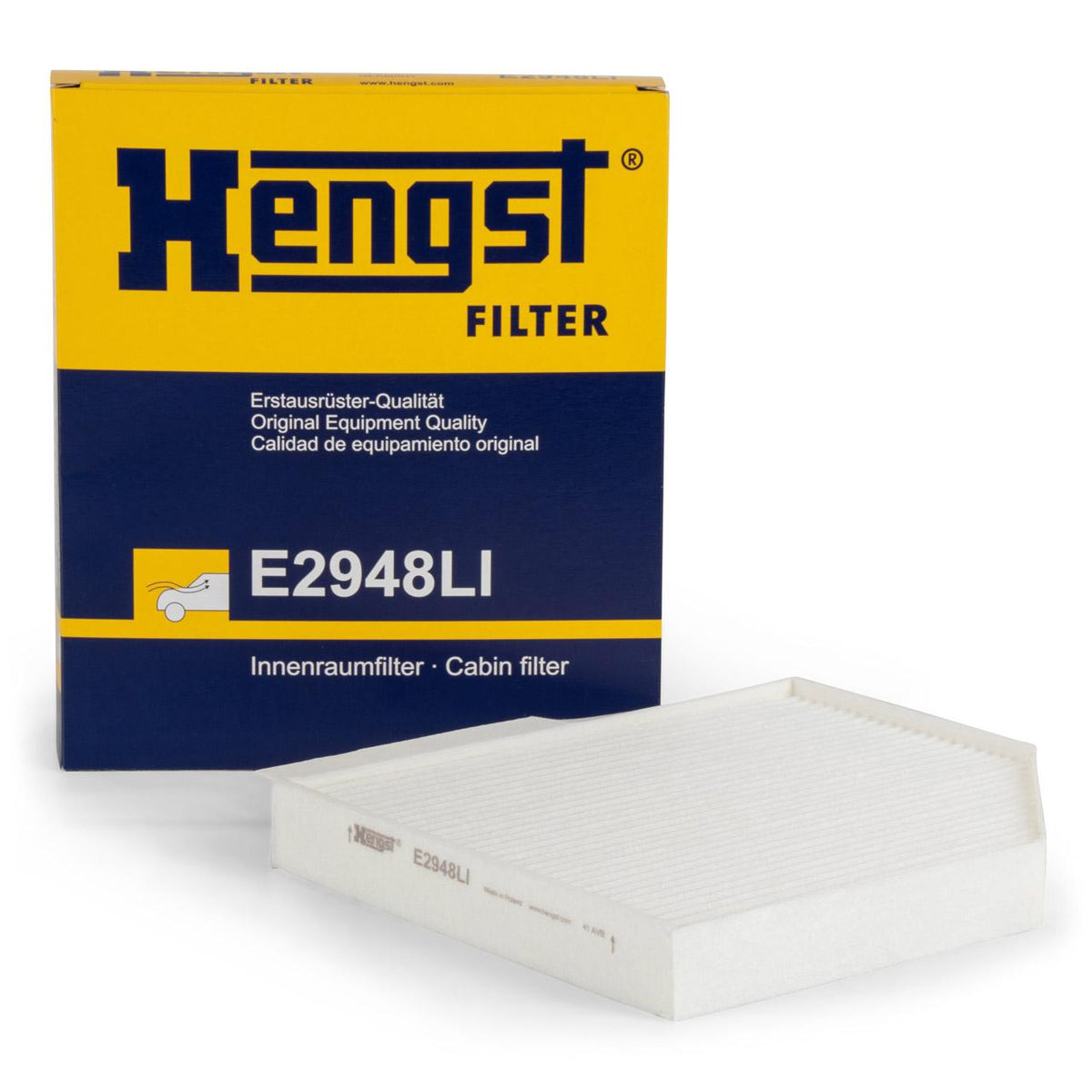 Hengst E2948LI Cabin Air Filter A4-A5-Q5 Bm 08- — Air & Cabin Filters
