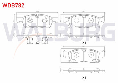 WALBURG WDB782 Brake Pad Front Mercedes M Series (W166) Ml 250 CDI 2011 — Brake Pads