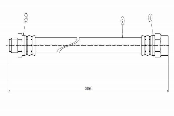CAVO Rear Brake Hose (C800.569.A) - 275mm for BMW E39 — Brake Hydraulics