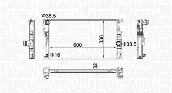 Magneti Marelli 350213202200 Water Radiator F20-F20 LCI-F21-F21 LCI-F22-F22 LCI-F30-F30 LCI-F31-F31 LCI-F3 — Radiators & Fans