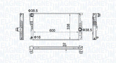 Magneti Marelli 350213202200 Water Radiator F20-F20 LCI-F21-F21 LCI-F22-F22 LCI-F30-F30 LCI-F31-F31 LCI-F3 — Radiators & Fans