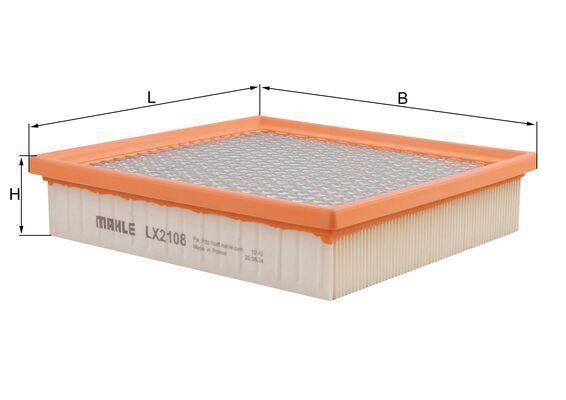 Mahle LX2108 Air Filter Chrysler 300C 3.0 Crd / Jeep Grand Cherokee (Wk Wk2) / Lancia Thema 3.0 D — Air & Cabin Filters
