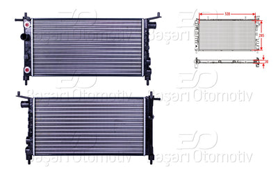 AUTOLUX 2113038-22 Su Radiator Mechanical At 530X285x30 Opel Corsa B Combo B Automatic 1.4 8V 93 > — Radiators & Fans
