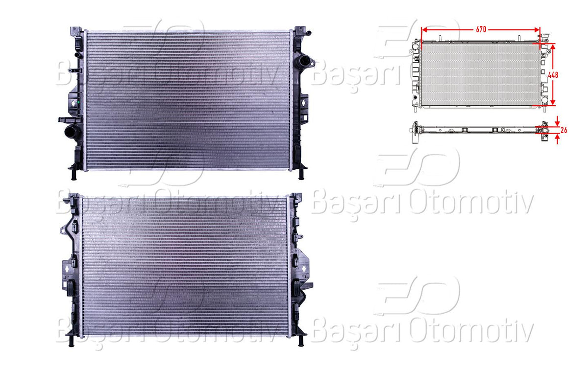 Wisco 3113440-00 Su Radiator Brazing Mt 670X448x26 Volvo Xc70 06 > . Xc60 (08) S60 10 > . S80 06 > . V40 12 > Land Rover Freelander2 2.2Td4. Range Rover Evoque. Ford Kuga. Mondeo 2.0Tdci 07