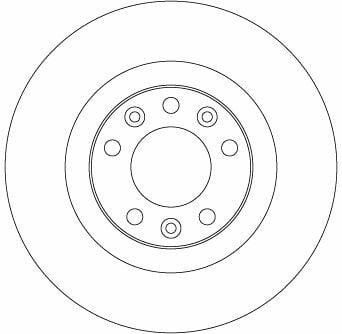TRW DF6667 Disc Brake - Coated 14-Pt — Brake Rotors & Drums