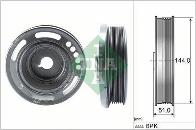 INA 544016810 Opel Astra J 1.6 Gasoline Crankshaft Pulley — Pulleys & Tensioners
