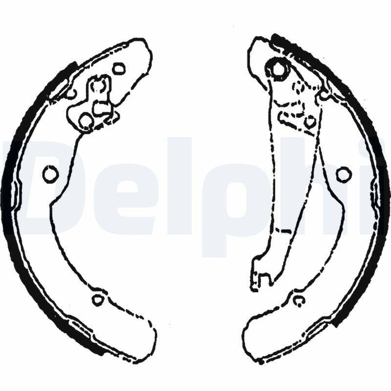 Delphi Brake Shoe - Compatible with Beetle, Bora and 2 more models — Brake Cables & Hardware