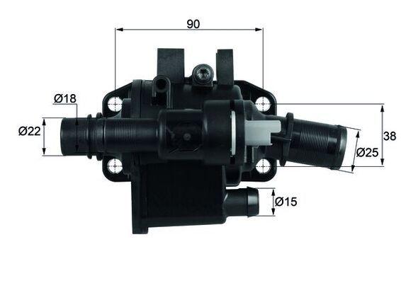 Mahle TH4283 Thermostat 83°C Ford Fiesta 1.4 TDCi 02- Peugeot 107/206/207/307/1007/Bipper/Citroen C — Water Pump & Thermostat