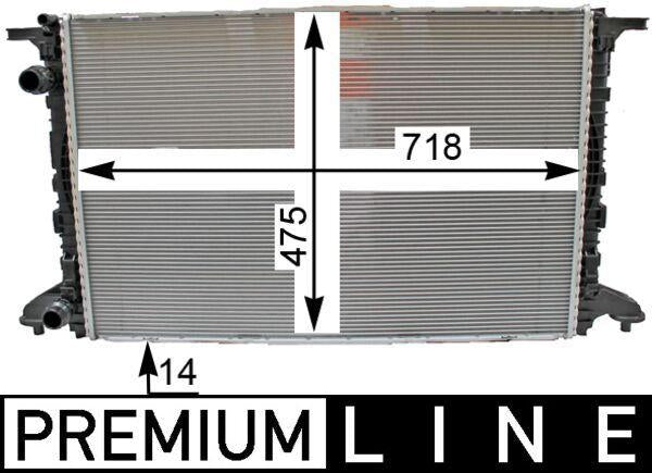 Mahle CR2176000P Su Radiator Audi A4/A5/A6 15-22 1.4-2.0 TFSI/TDI — Radiators & Fans