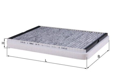 Mahle LAK75 Cabin Air Filter (Delphi Type) Astra G Astra H Zafira A (with Carbon) — Air & Cabin Filters