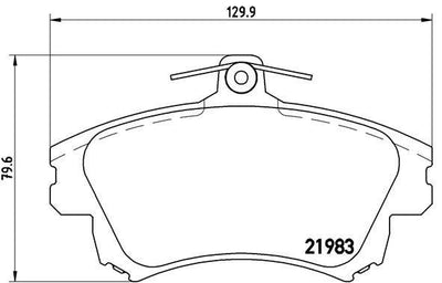 Brembo P54036 Brake Pad Front Low-Met Mitsubishi — Brake Pads