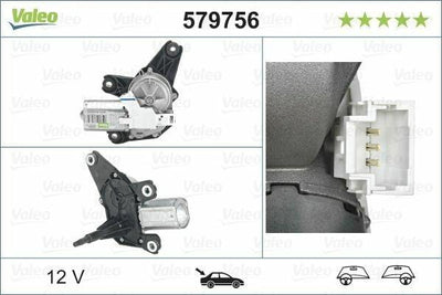 Valeo Rear Wiper Motor 579756 - 2004 Megane II — Wipers