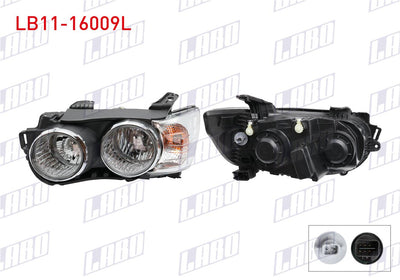 LABO LB11-16009L Headlight Left Chrome with Ring Chevrolet Aveo (T300) 2011 — Headlights