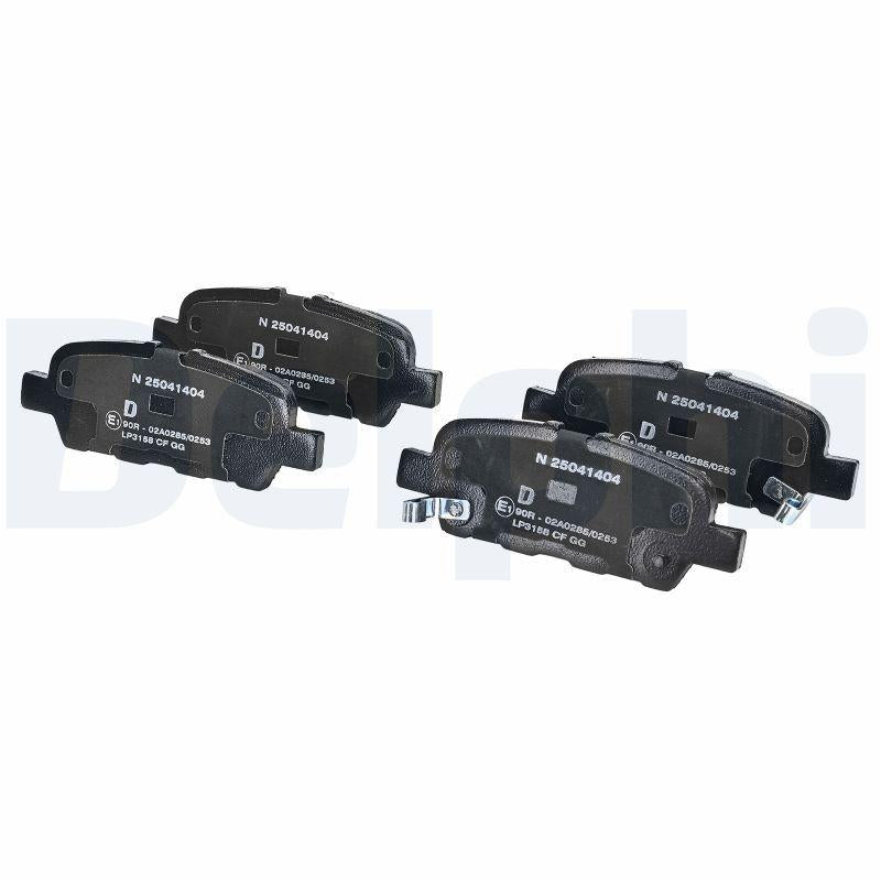 Delphi LP3158 Brake Pad Rear Nissan Qashqai J10 07-13 X-Trail T30 00-/ T31 07-13 Parthfinder 13-/ Koleos 08-/ Ju — Brake Pads