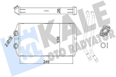 Kale 370715 Heater Core Peugeot 301/Citroen C-Elysee 1.2 VTi 1.6 HDi 12- Aparatlı — Heater & Blower