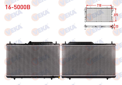 Veka 16-5000B Water Radiator Brazing Chery Alia 1.6 M-T Ac + /-2008-2011 — Radiators & Fans