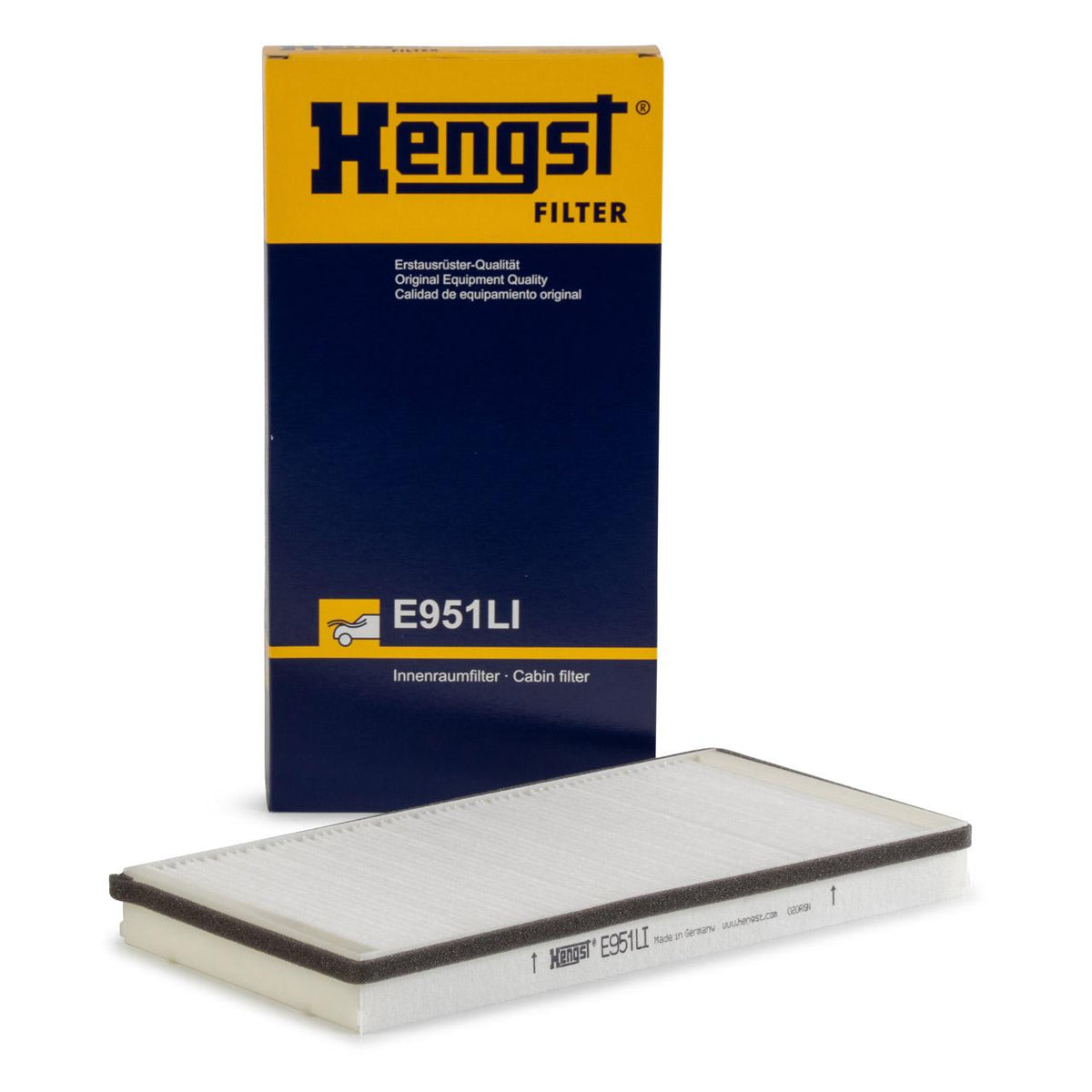 HENGST Cabin Air Filter - E951LI for Porsche 911 Cayman — Air & Cabin Filters
