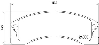 Brembo P37008 Brake Pad Front 24083 (Jeep Grand Cherokee II 2.7 Crd 4×4.7 V8) — Brake Pads