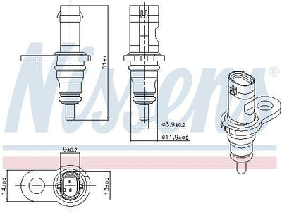 Nissens 207067 Temperature Sensor VW Golf 20-Passat 15-Seat Leon 20-Audi A3 20-A4 16-A6 19 — Temperature Sensors & Switches