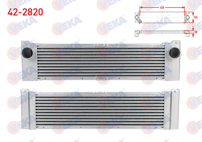 Veka 42-2820 Turbo Radiator (Intercooler) Mercedes Viano 2.0 CDI-2.2 CDI 2003-2014 / Vito 109 CDI-111 CDI — Radiators & Fans