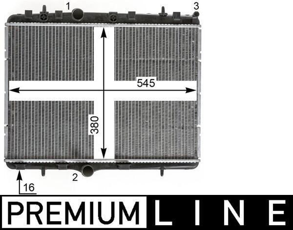 Mahle CR2014000P Su Radiator (145X590) Citroen C3 16 HDi (Eno:8Mk376900311) — Radiators & Fans
