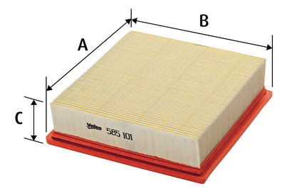 Valeo 585101 Air Filter Opel Corsa D/E 1.0-1.4, Fiat Doblo 10- and 2 more models — Air & Cabin Filters