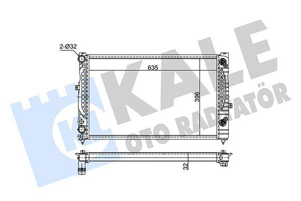 KALE Radiator 349240 for 1996-2006 Volkswagen Passat/A4 1.8T-1.9Tdi with A/C — Radiators & Fans