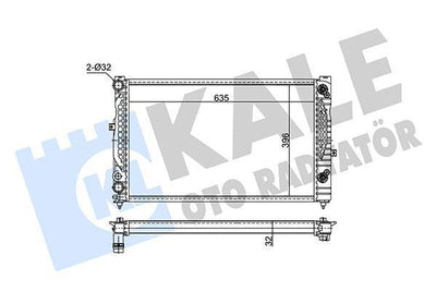 KALE Radiator 349240 for 1996-2006 Volkswagen Passat/A4 1.8T-1.9Tdi with A/C — Radiators & Fans