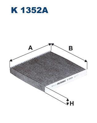 Filtron K1352A Cabin Air Filter with Carbon Renault Twingo III, Smart Fortwo III, Forfour II Bm 14