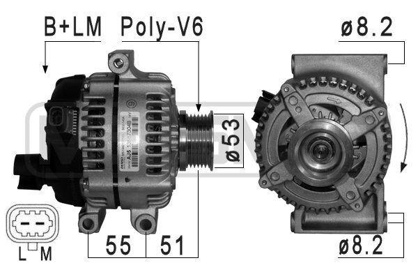 PSA 13587304 Opel Astra K 1.6 Diesel Alternator 140 Amper Genuine — Starting & Charging