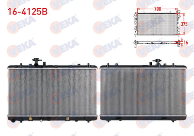 Veka 16-4125B Water Radiator Brazing Suzuki Sx4 (Gy) 1.6 DDiS A-T 2006-2013 — Radiators & Fans