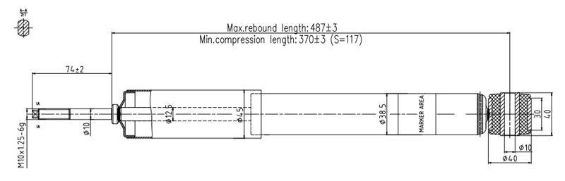 Votto A-2245G A.2245G / Shock Absorber Rear Mercedes 169-245 2004-12 (317 337-314 156) — Shocks & Struts