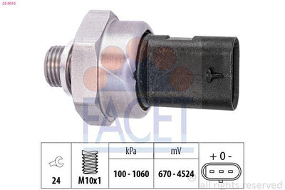 Facet 25.0015 Oil Pressure Sensor F-10 / 15 / 20 / 25 / 30 / 32 / 36 B-38 / 47 — Vehicle Sensors & Switches