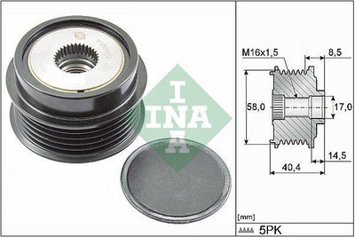 INA 535028010 Alternator Pulley 10- i10- i20-Rio III — Starting & Charging