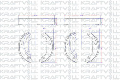 Kraftvoll 07020039 Rear Brake Pad (Brake Shoe) P206 + (T3e) 1, 1.4 1 and 2 more models — Brake Pads